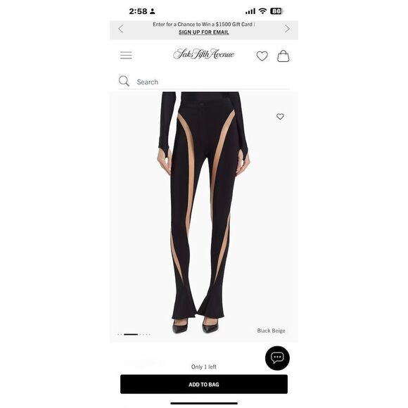 Mugler Women's High-Rise Flare Pants Black Size 14 Party/Cocktail - Picture 2 of 5